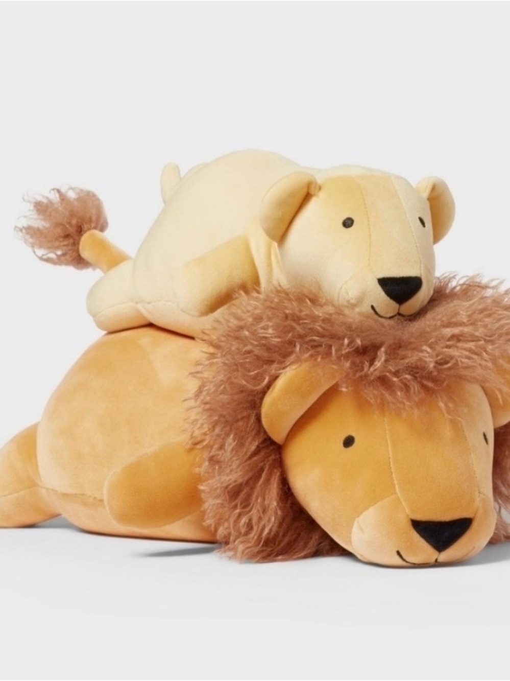 Pillowfort weighted plush lion and baby nwt